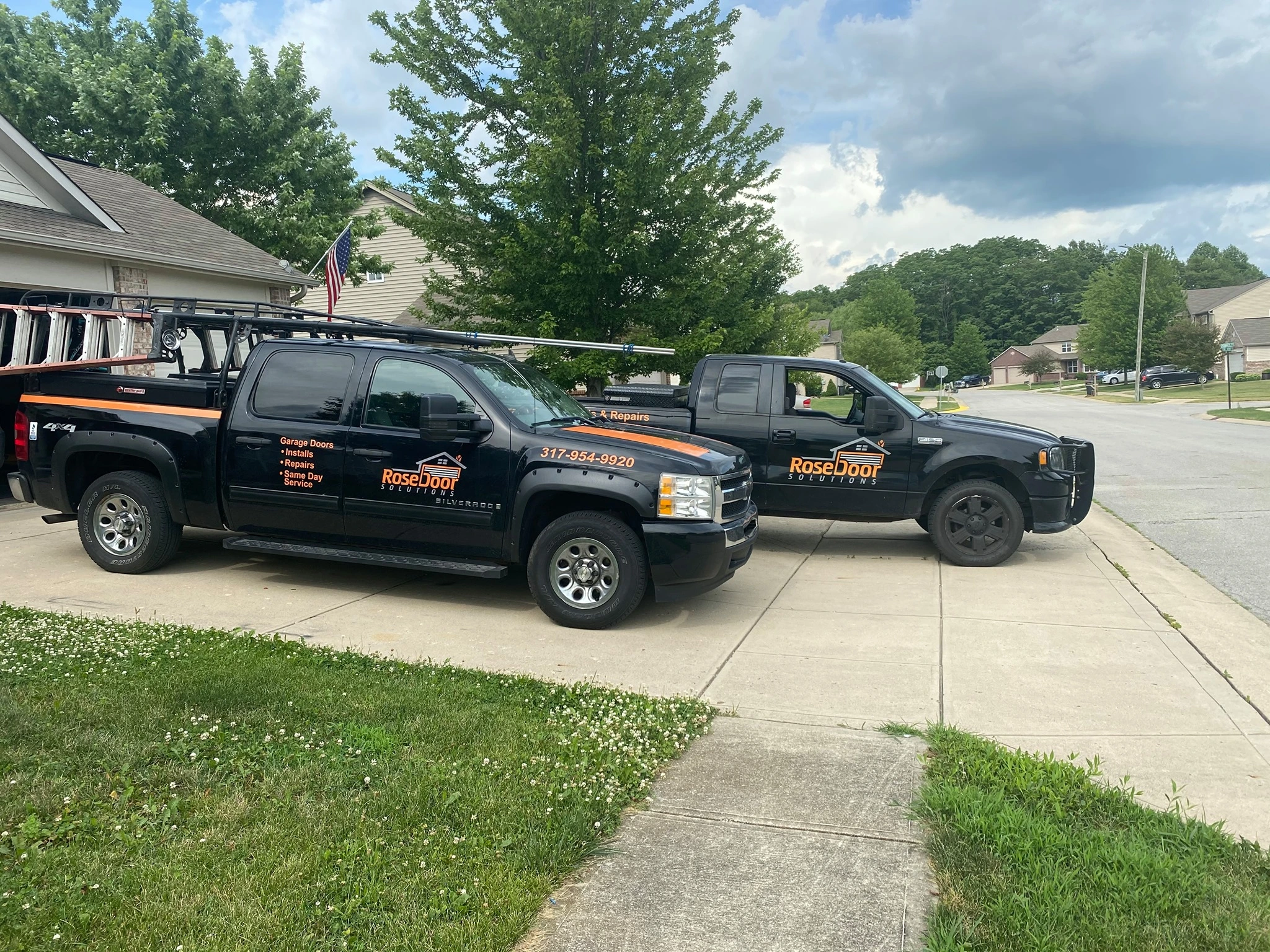 105495878_897715137391064_773077661585130866_n (1) Rose Garage Door Repair truck at home performing garage door repair