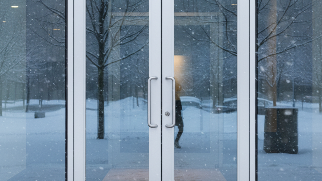 exterior door hardware winter
