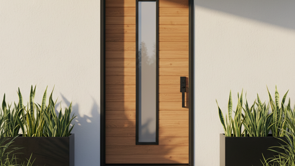 Mixed Material Front Door Design