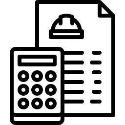 Calculator and invoice icon representing an upfront written estimate